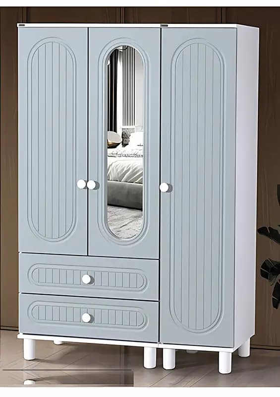 BOHEM, Kleiderschrank, 3-türig, Salbeigrün