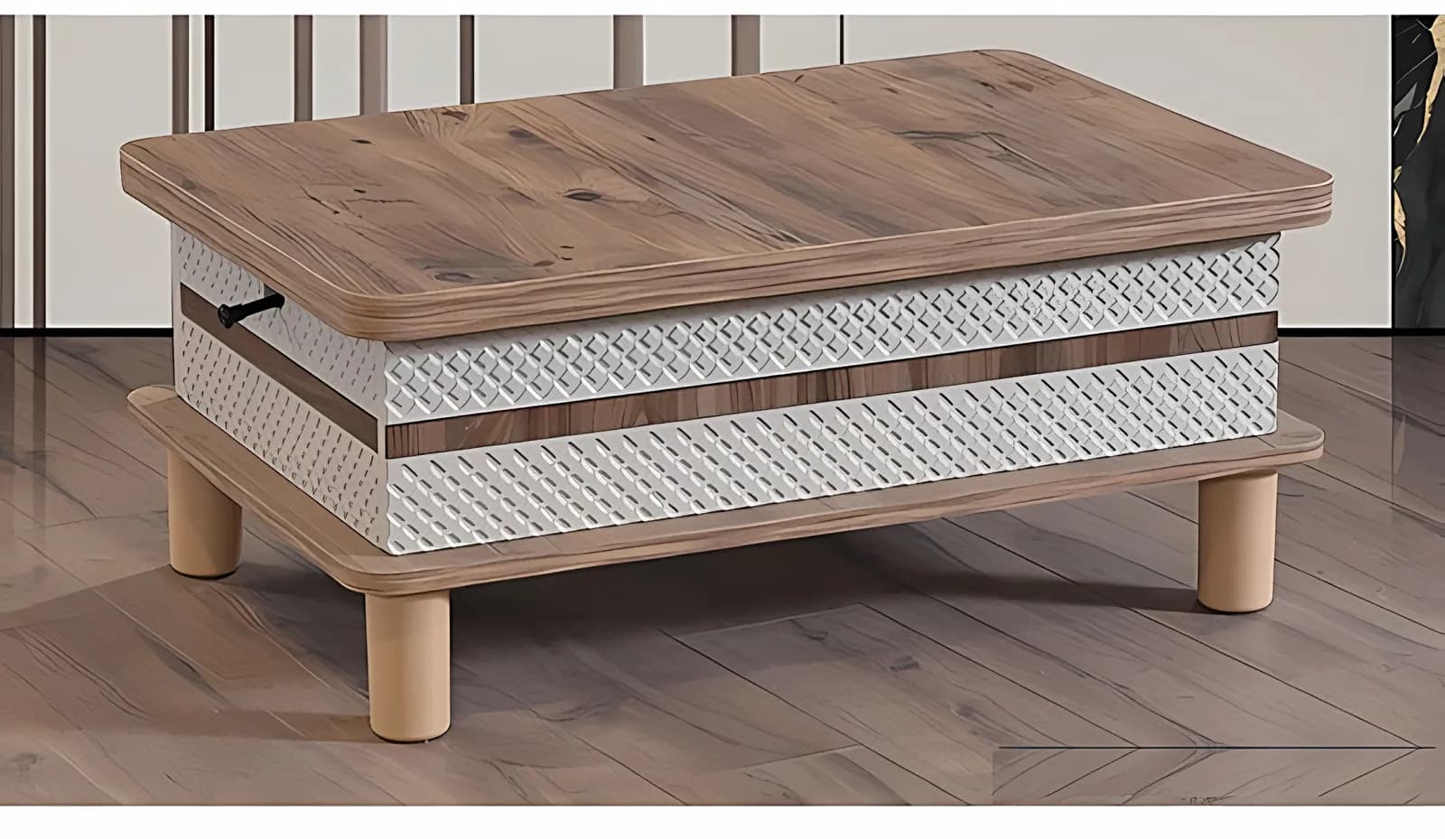 BOHEM, Couchtisch mit Lifttop, Creme
