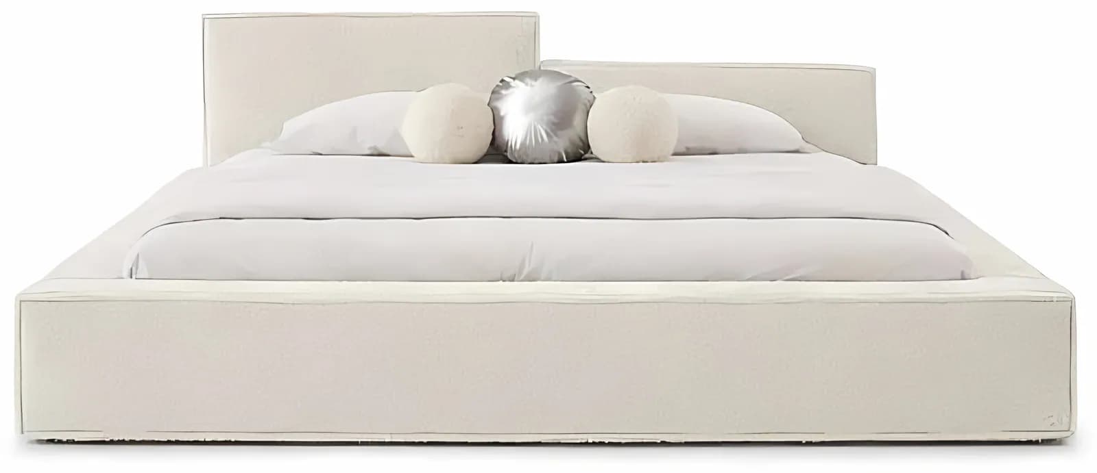 BUBU, Polsterbett, Bouclé Creme