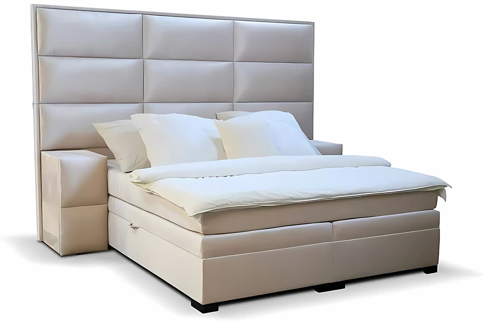 CHESTER DUO FRAME, Boxspringbett, Samt Beige