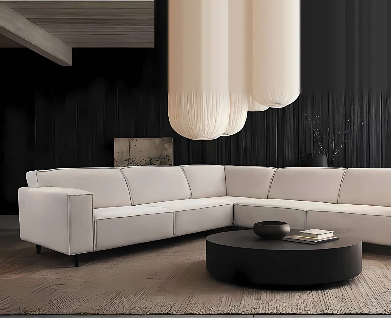 COZY, Ecksofa, Stoff Creme