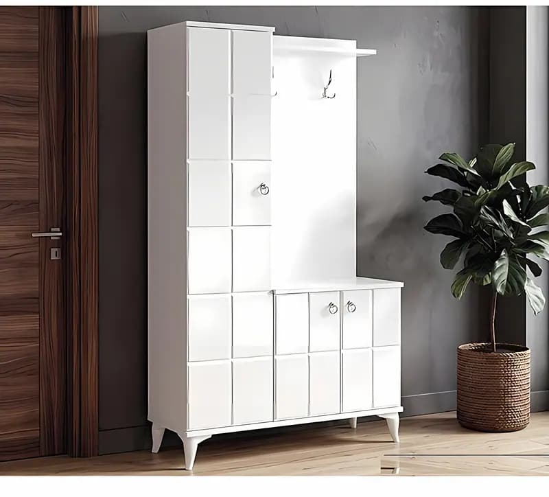 EKOSE, Garderobe mit Schuhfach, Anthrazit