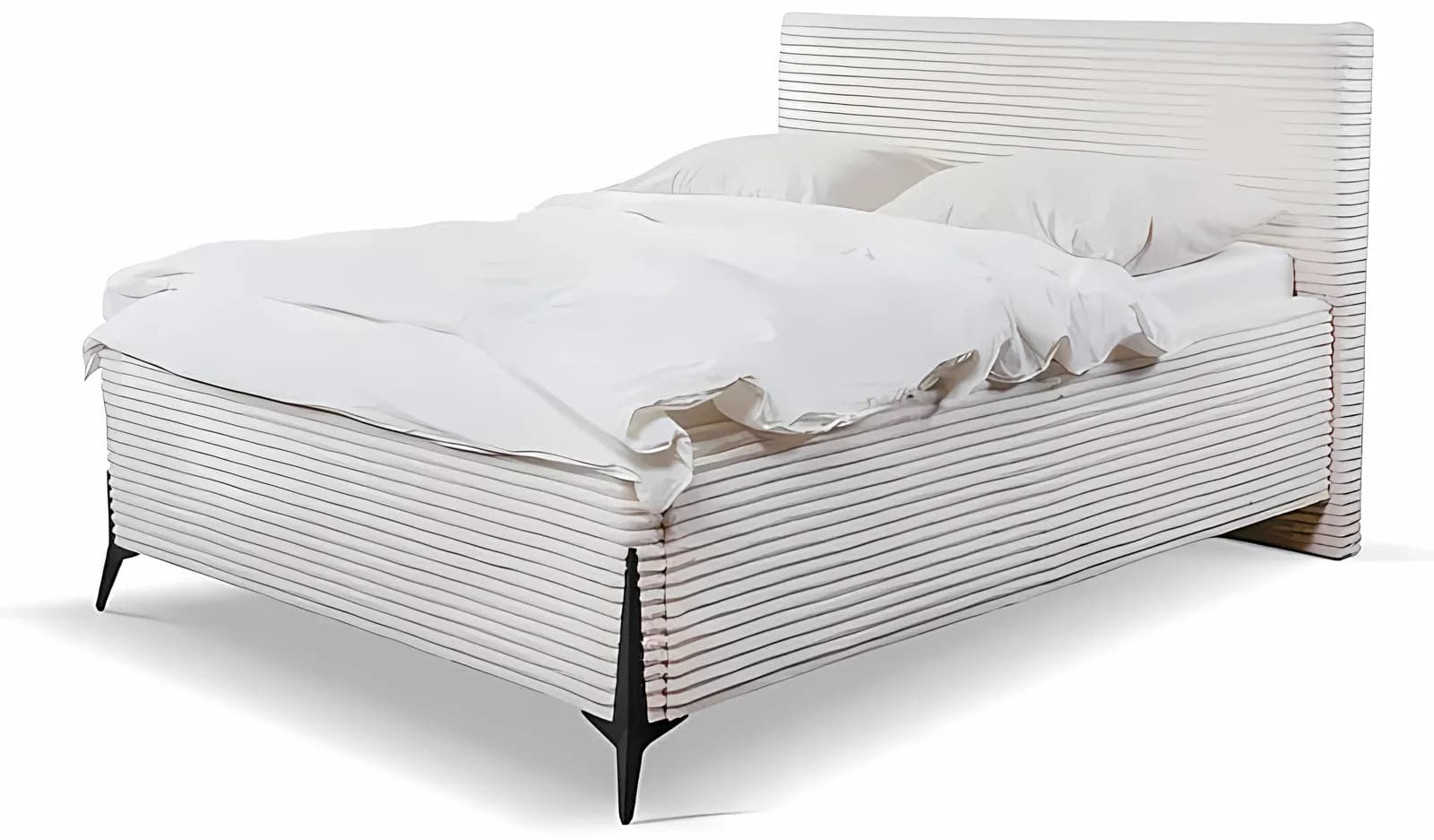 FLO, Polsterbett, Breitcord Creme
