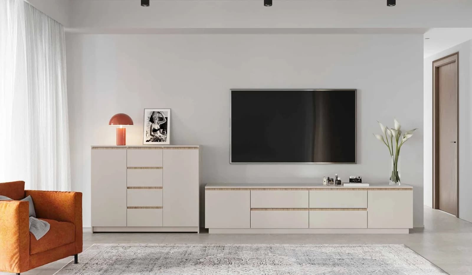 FRIDA, Wohnprogramm, Spanplatte Beige