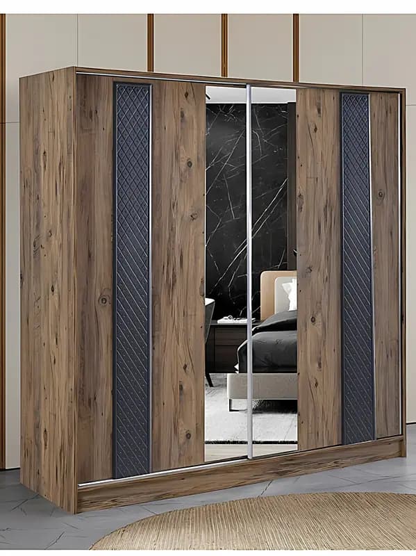 LIDYA, Schiebetürenschrank, Anthrazit