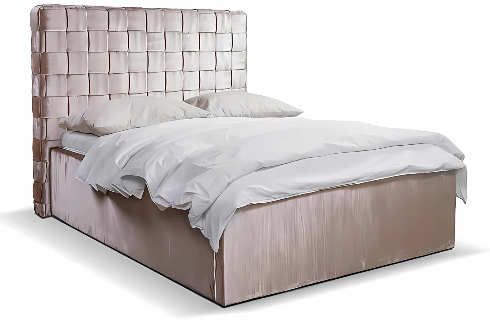 TOKIO LUX II, Polsterbett, Samt Altrosa