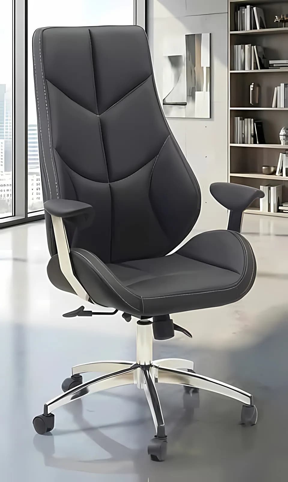 DAISY, Chefsessel, Leder Anthrazit