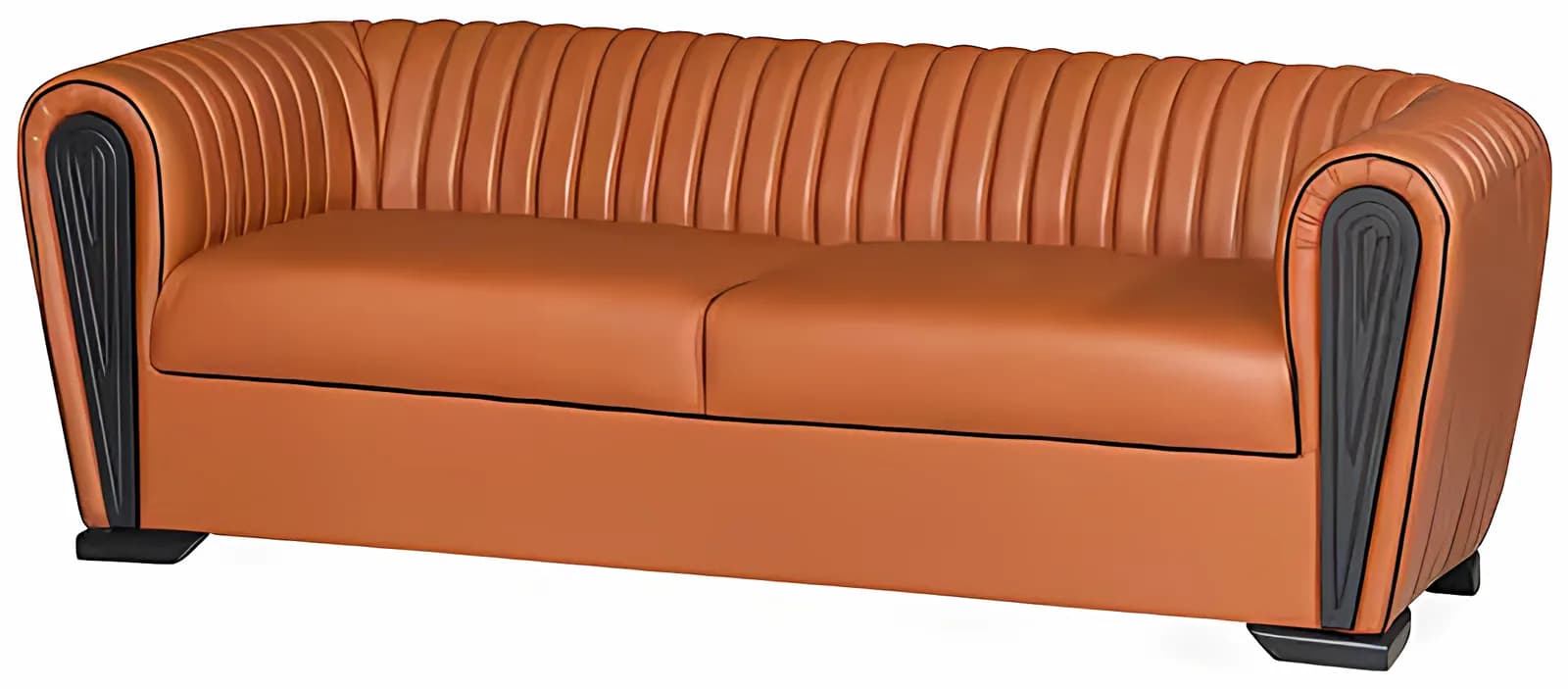 DELUX, Sitzgarnitur, Leder Cognac