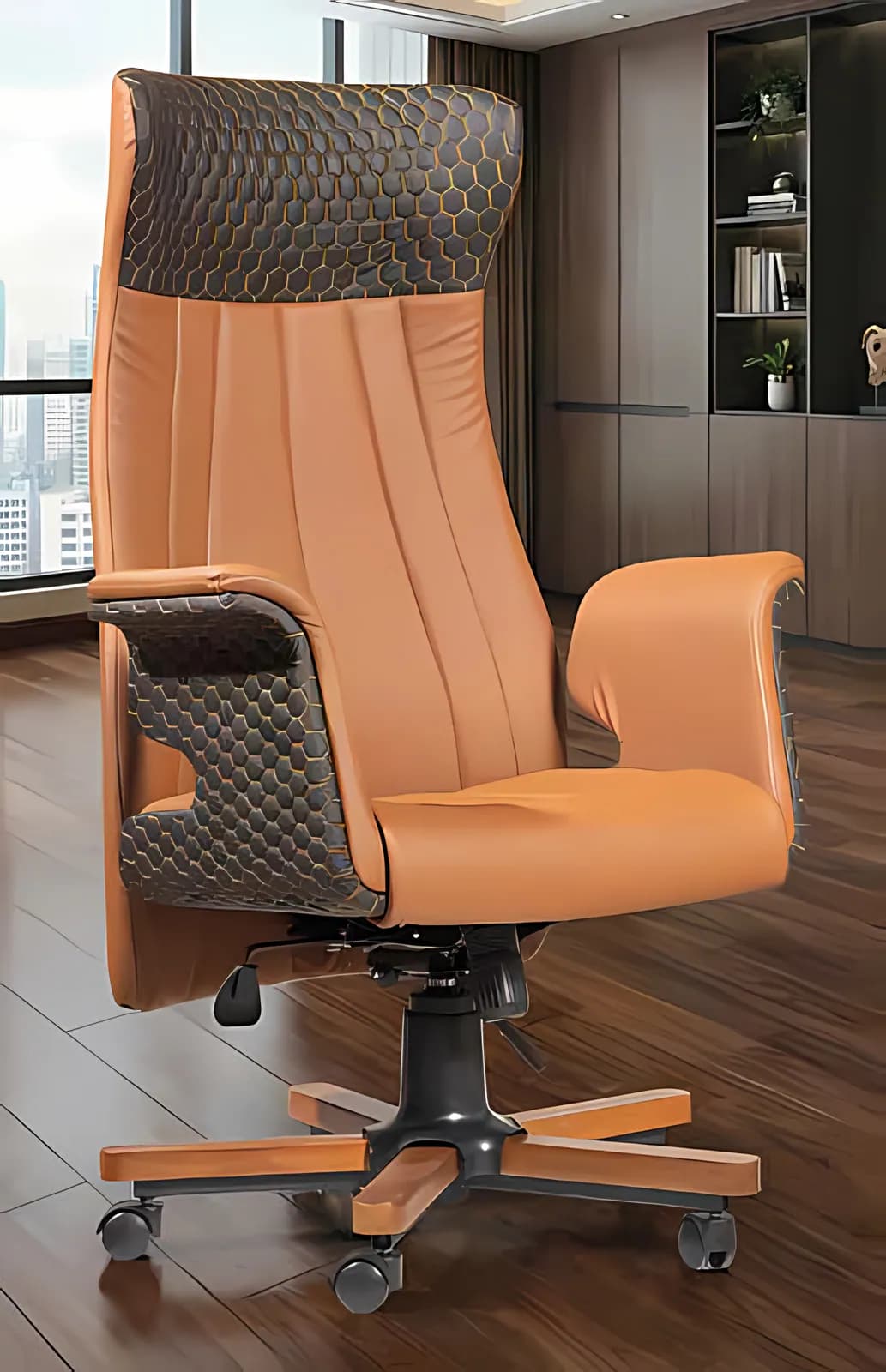 GLORIA, Chefsessel, Leder Braun