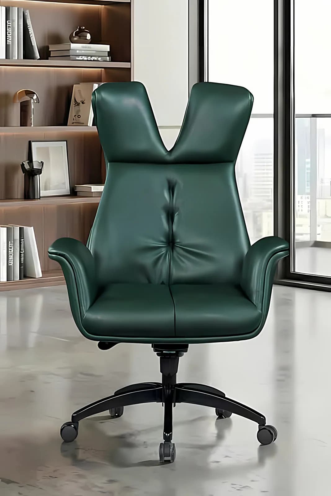 JUDE, Chefsessel, Leder Dunkelgrün