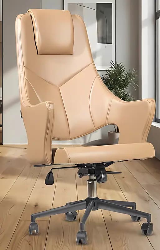 LONDON, Chefsessel, Leder Beige