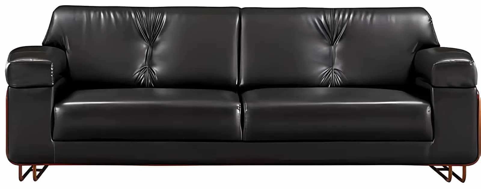 LONGE, Sitzgarnitur, Leder Braun