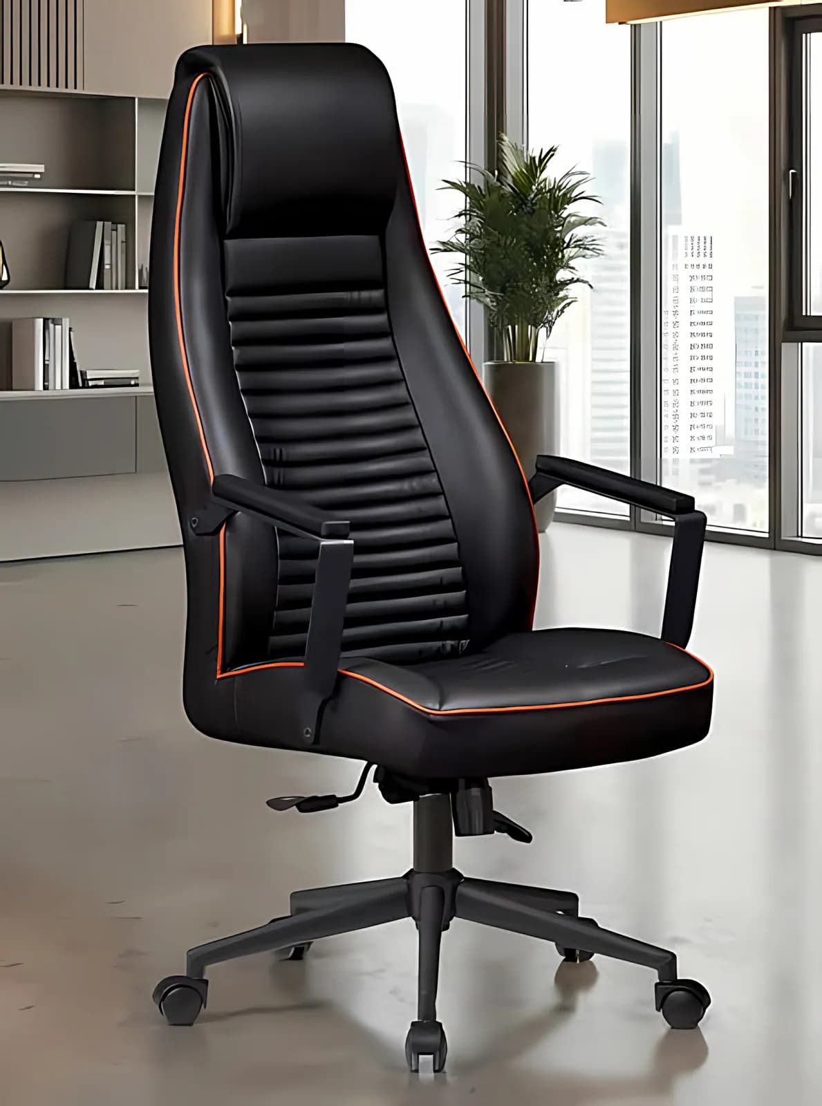 STELLA, Chefsessel, Leder Orange
