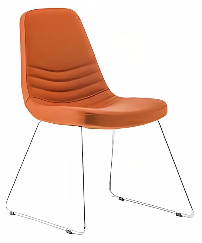 CANDY, Besucherstuhl, Kunstleder Chrom